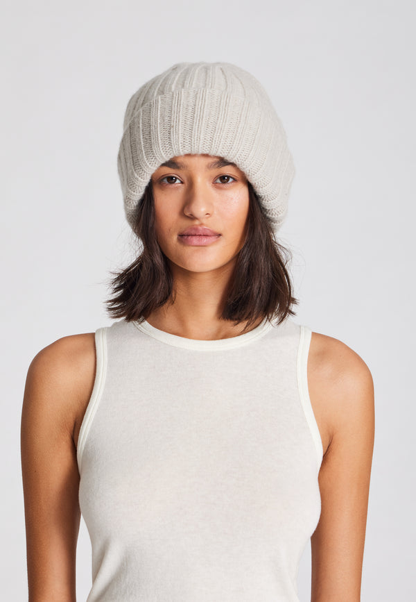 GAI+LISVA Kari Lambswool Beanie Knit 826 island fossil