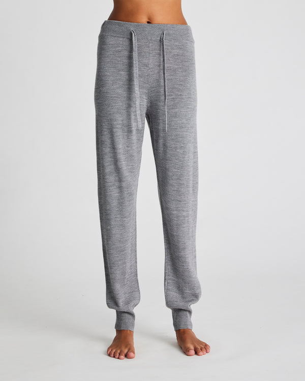 GAI+LISVA Karina Merino Pant Knit 601 Light Grey Melange