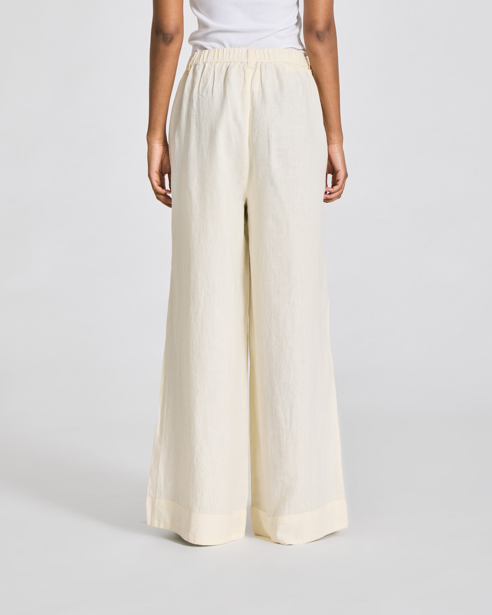 GAI+LISVA Leonora Linen Loose Pants GOTS Trousers & Shorts 124 Whisper White