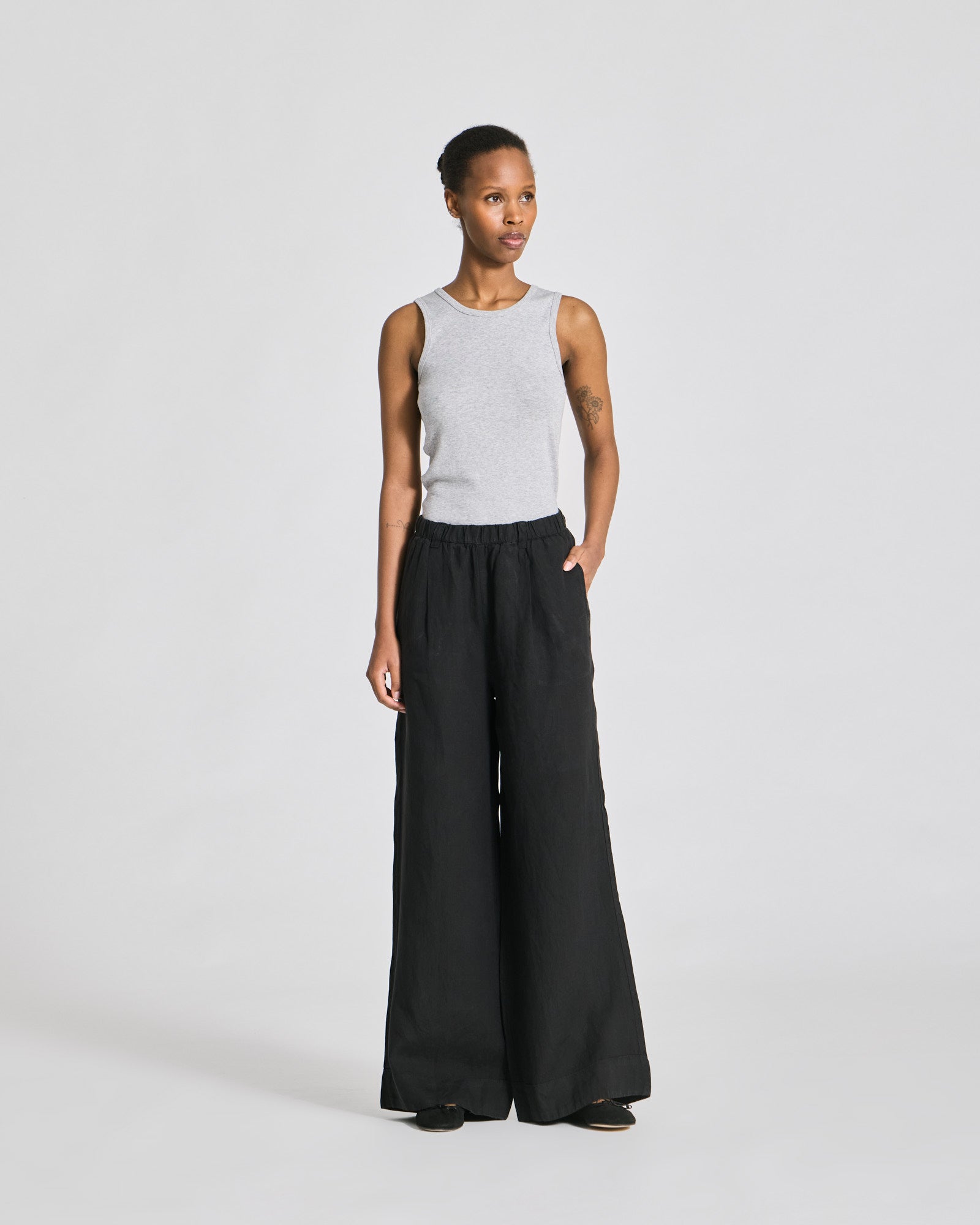 GAI+LISVA Leonora Linen Loose Pants GOTS Trousers & Shorts 650 Black