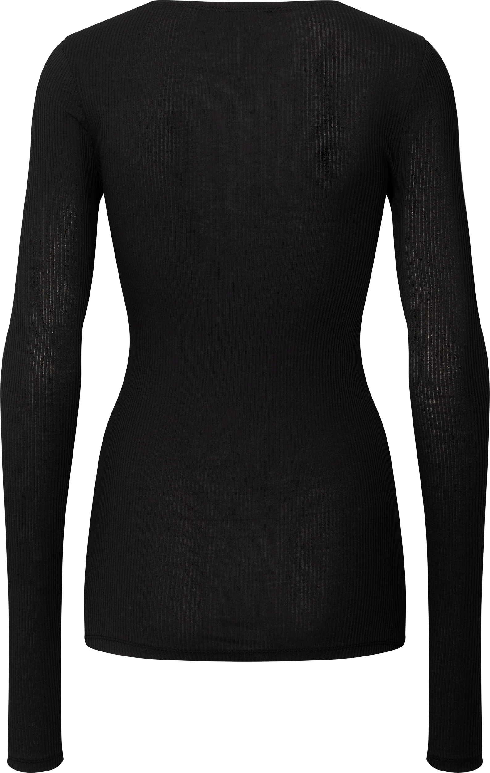 GAI+LISVA Lise L/S Cotton Top 3x2x Rib GOTS 243975 Top 650 Black