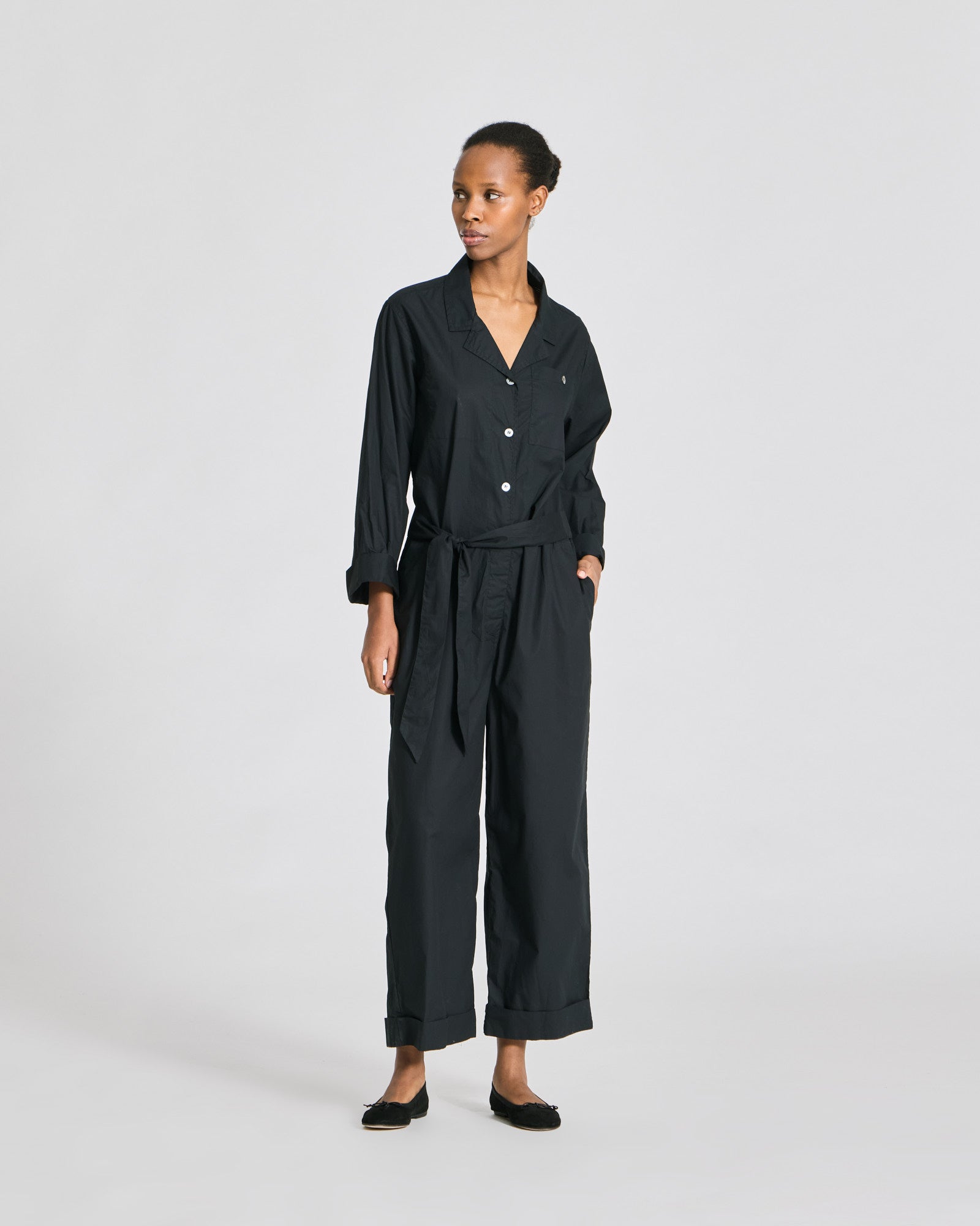 GAI+LISVA Lotus Jumpsuit Cotton Poplin Trousers & Shorts 650 Black