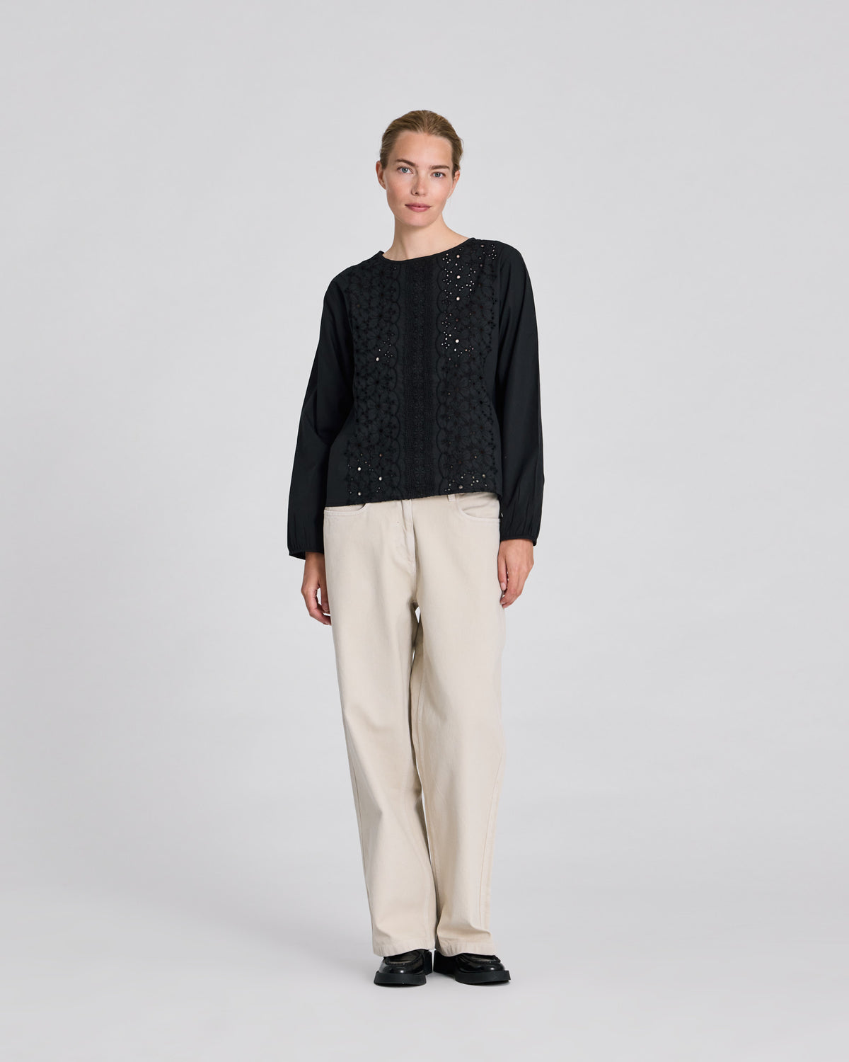 GAI+LISVA Louisa L/S Cotton Poplin Shirt Shirts & Blouses 650 Black
