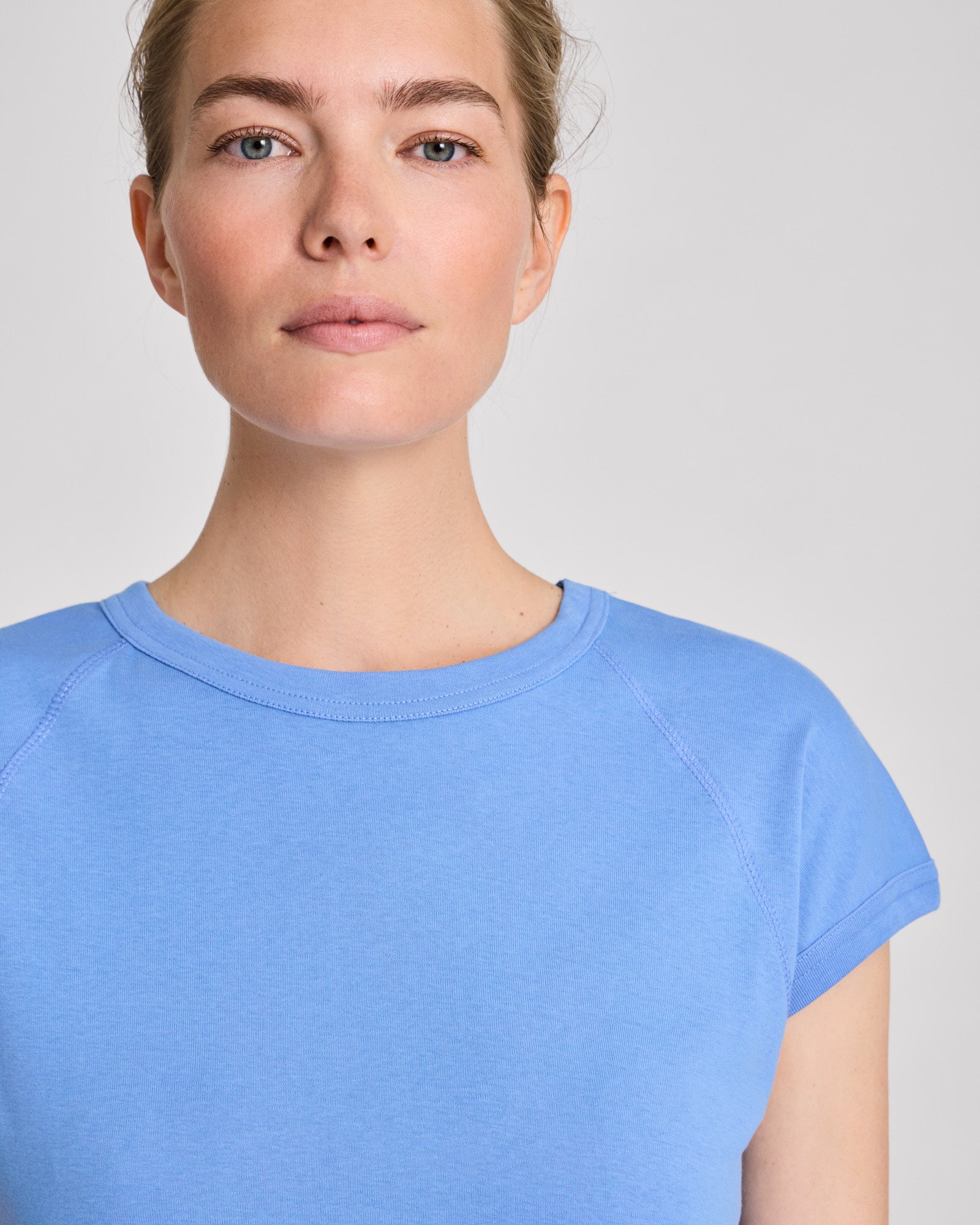 GAI+LISVA Malou S/S Cotton 1x1 Rib Tee Tops & T-shirts 790 Azurine Blue