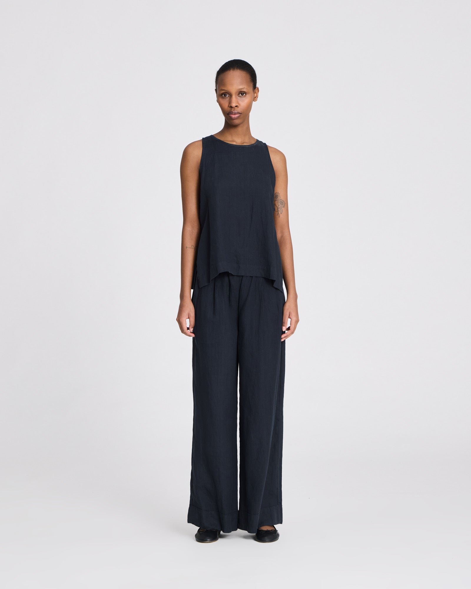 GAI+LISVA Mia Maya Linen Top GOTS Shirts & Blouses 181 Midnight Blue