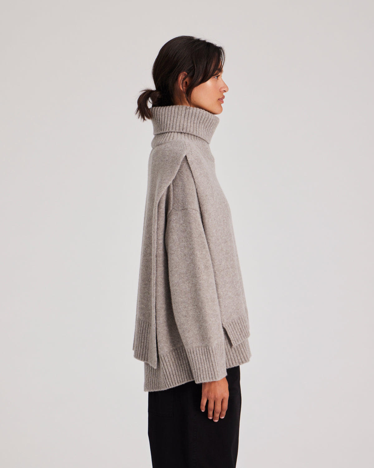 GAI+LISVA Michelle Neck Piece Lambswool l Knitwear 173 Stone Grey