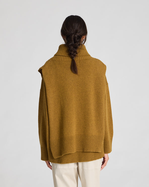 GAI+LISVA Michelle Neck Piece Knit 513 Dried Tobacco