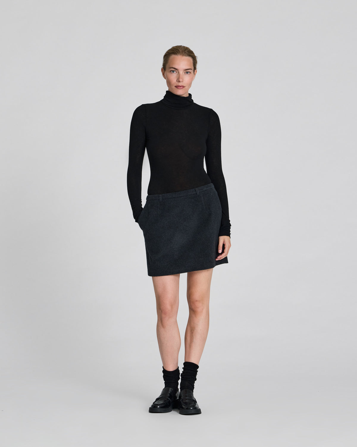 GAI+LISVA Nadine Wool Skirt Dresses & Skirts 766 Koks Melangé