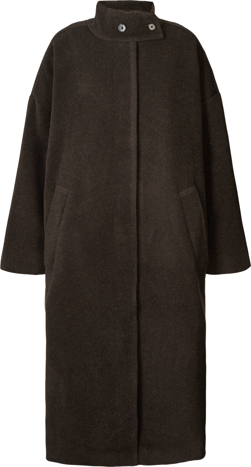 GAI+LISVA Nellie Wool Coat Jacket 682 Mulch Herringbone