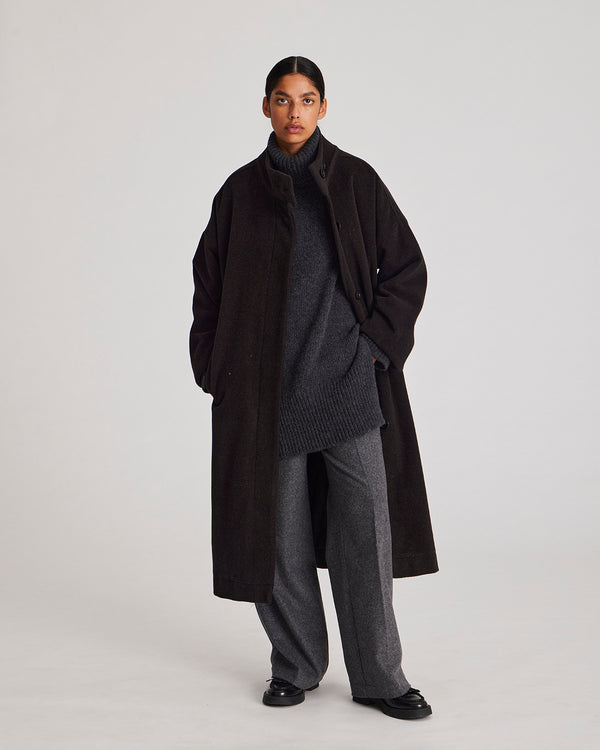 GAI+LISVA Nellie Wool Coat Jacket 682 Mulch Herringbone