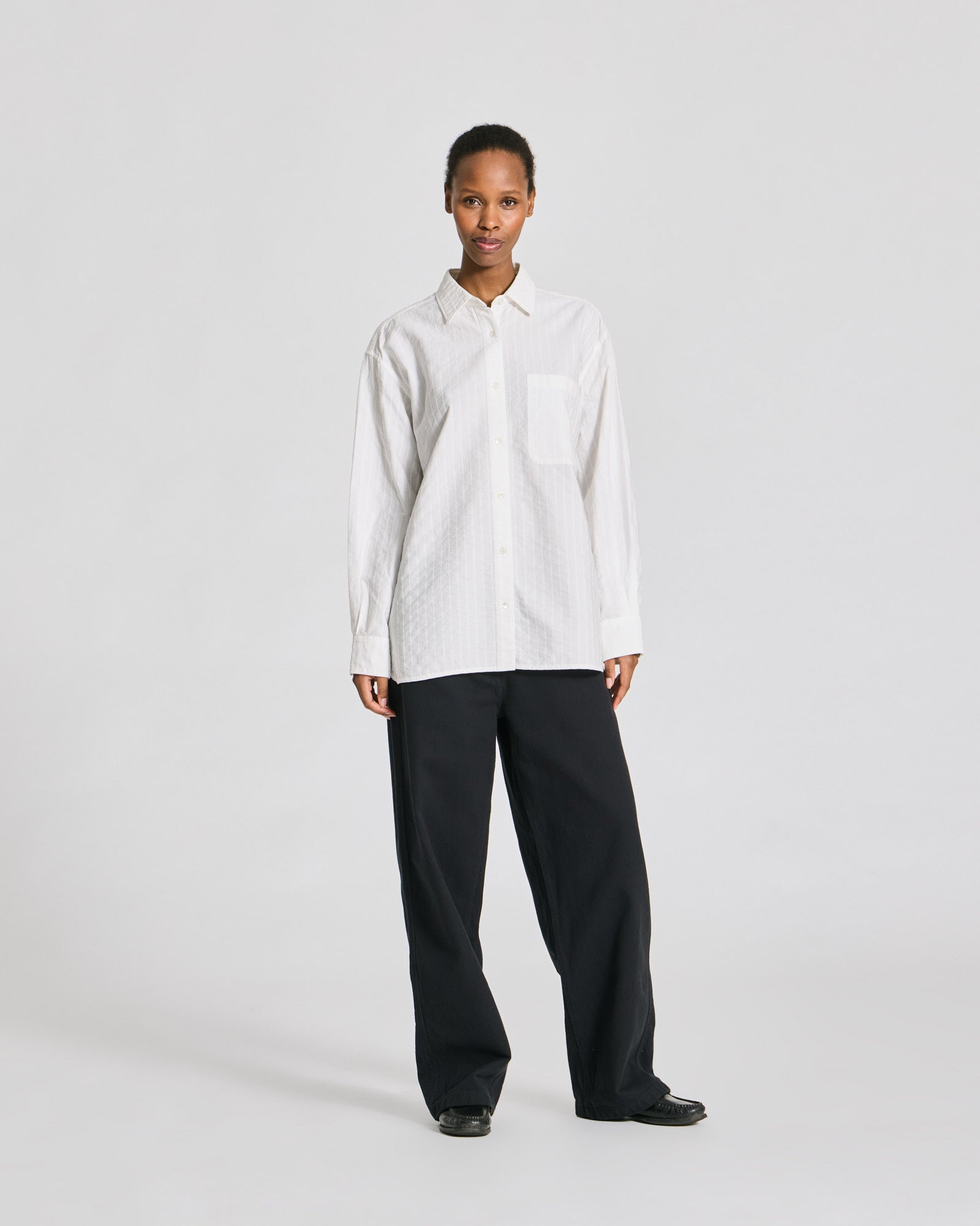 GAI+LISVA Nikoline Solid L/S Poplin Shirt Shirts & Blouses 124 Whisper White