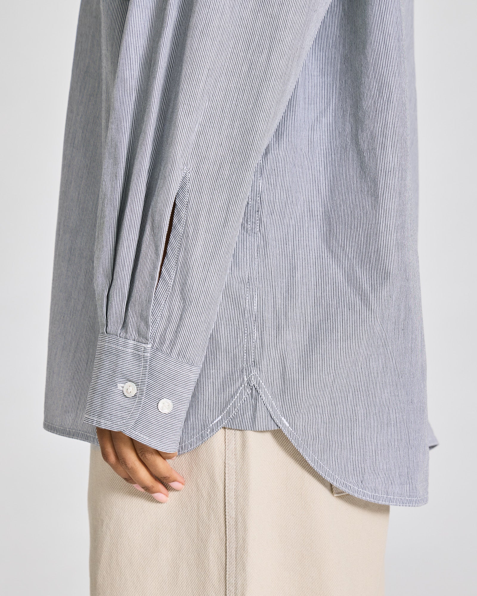 GAI+LISVA Nikoline Striped L/S Poplin Shirt Shirts & Blouses 855 White/Blue
