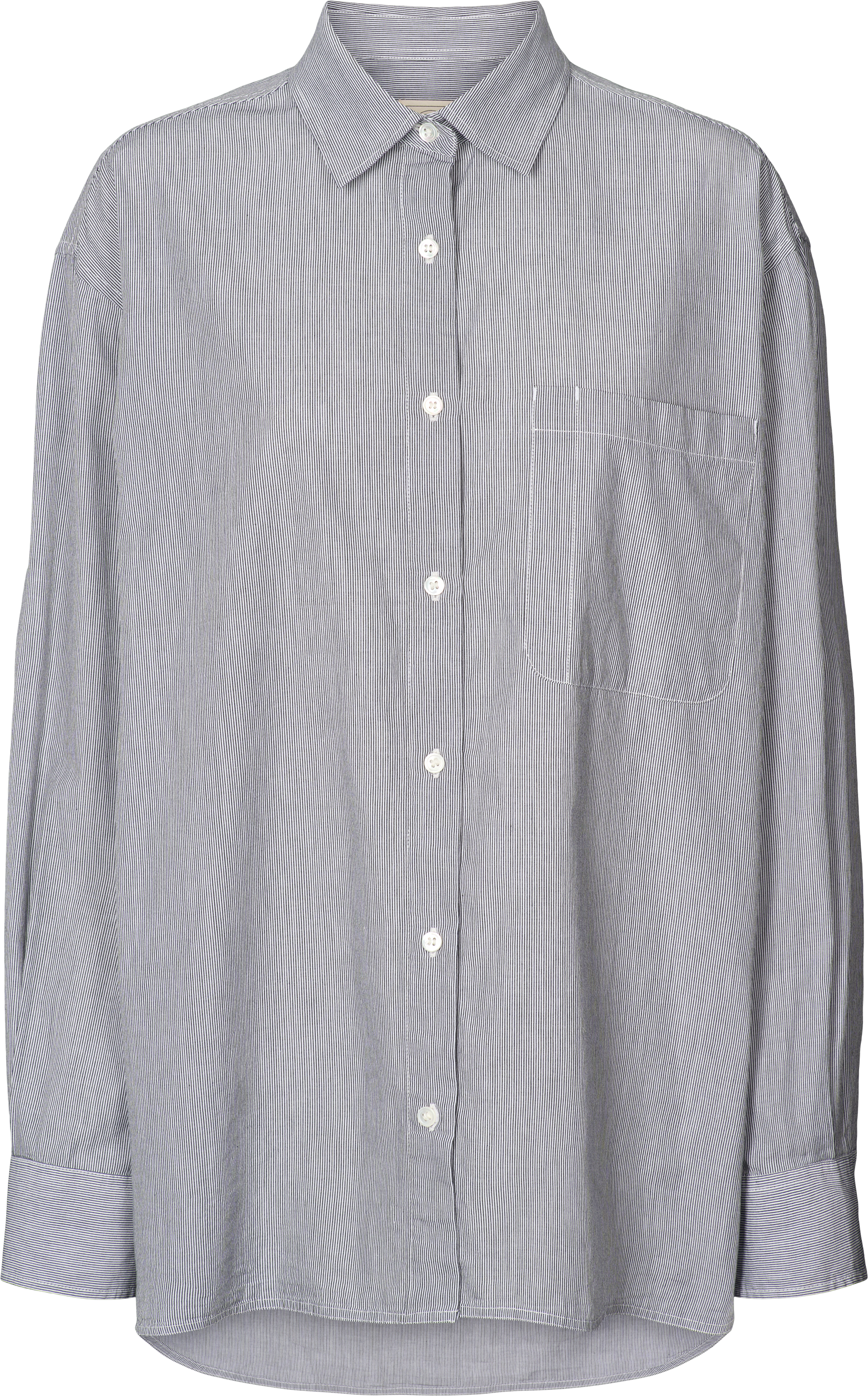 GAI+LISVA Nikoline Striped L/S Poplin Shirt Shirts & Blouses 855 White/Blue