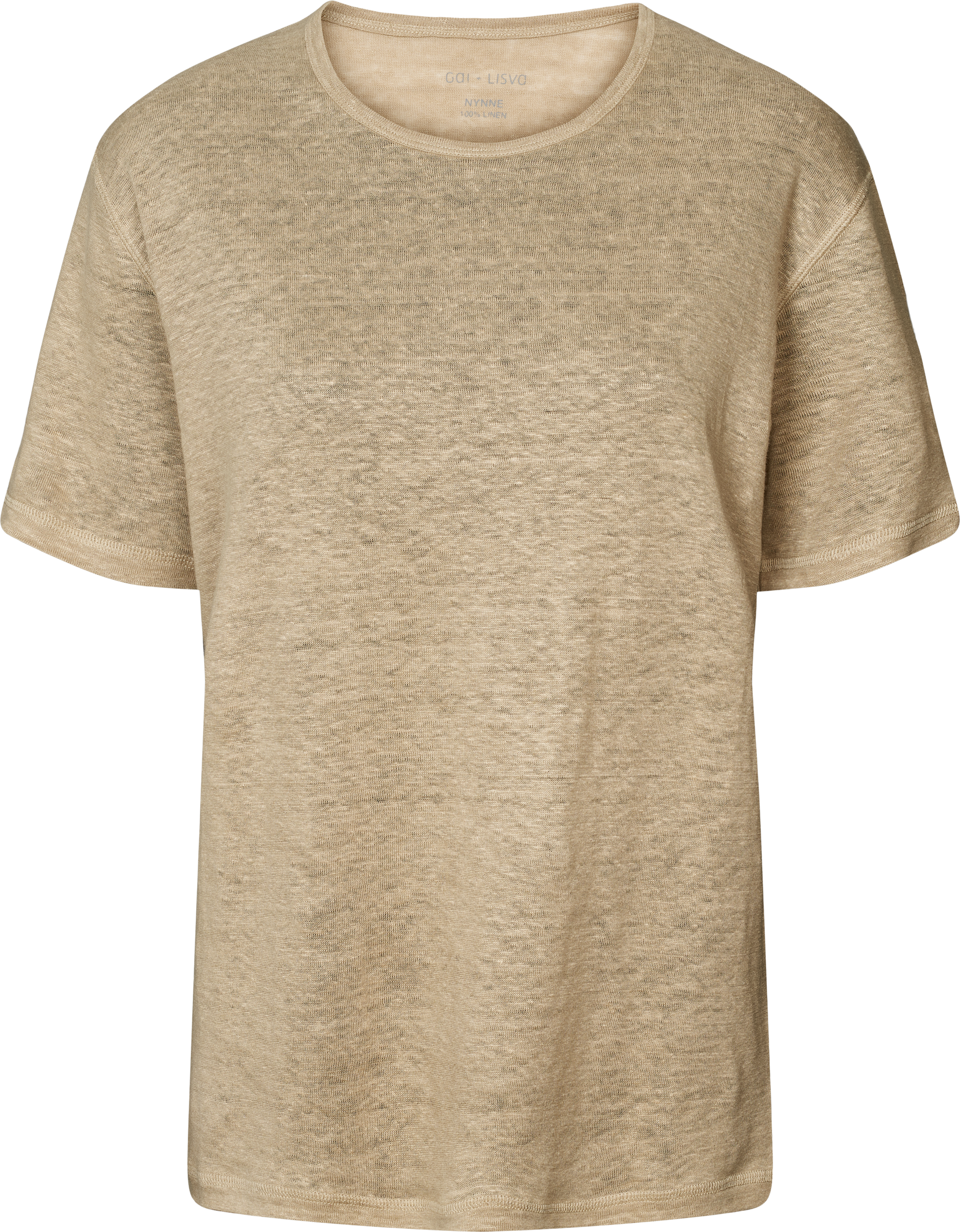 GAI+LISVA Nynne Linen Tee shirt Top 735 Chinchilla