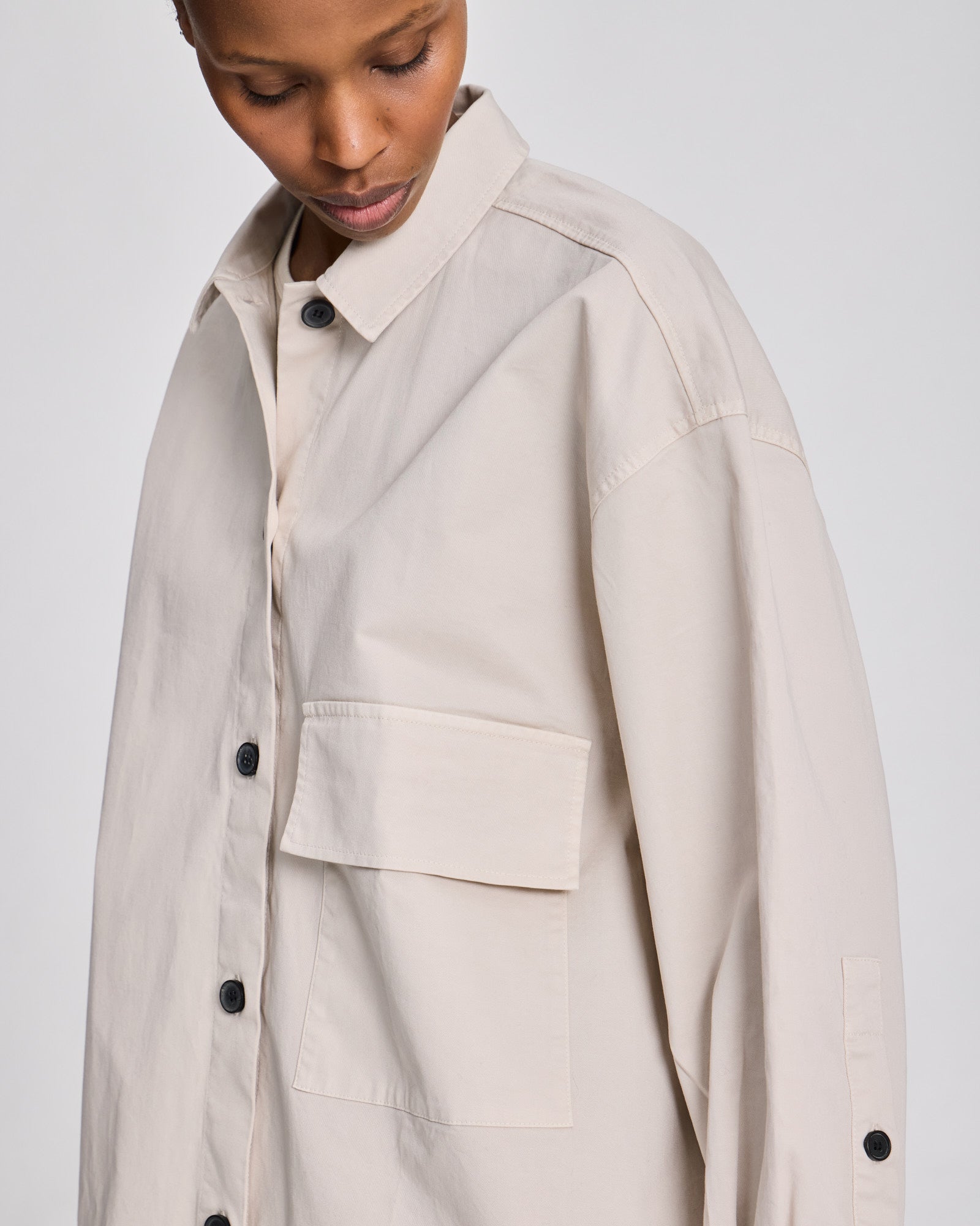 GAI+LISVA Pauline Stretched Twill Shirt Shirts & Blouses 139 Ancient Grey