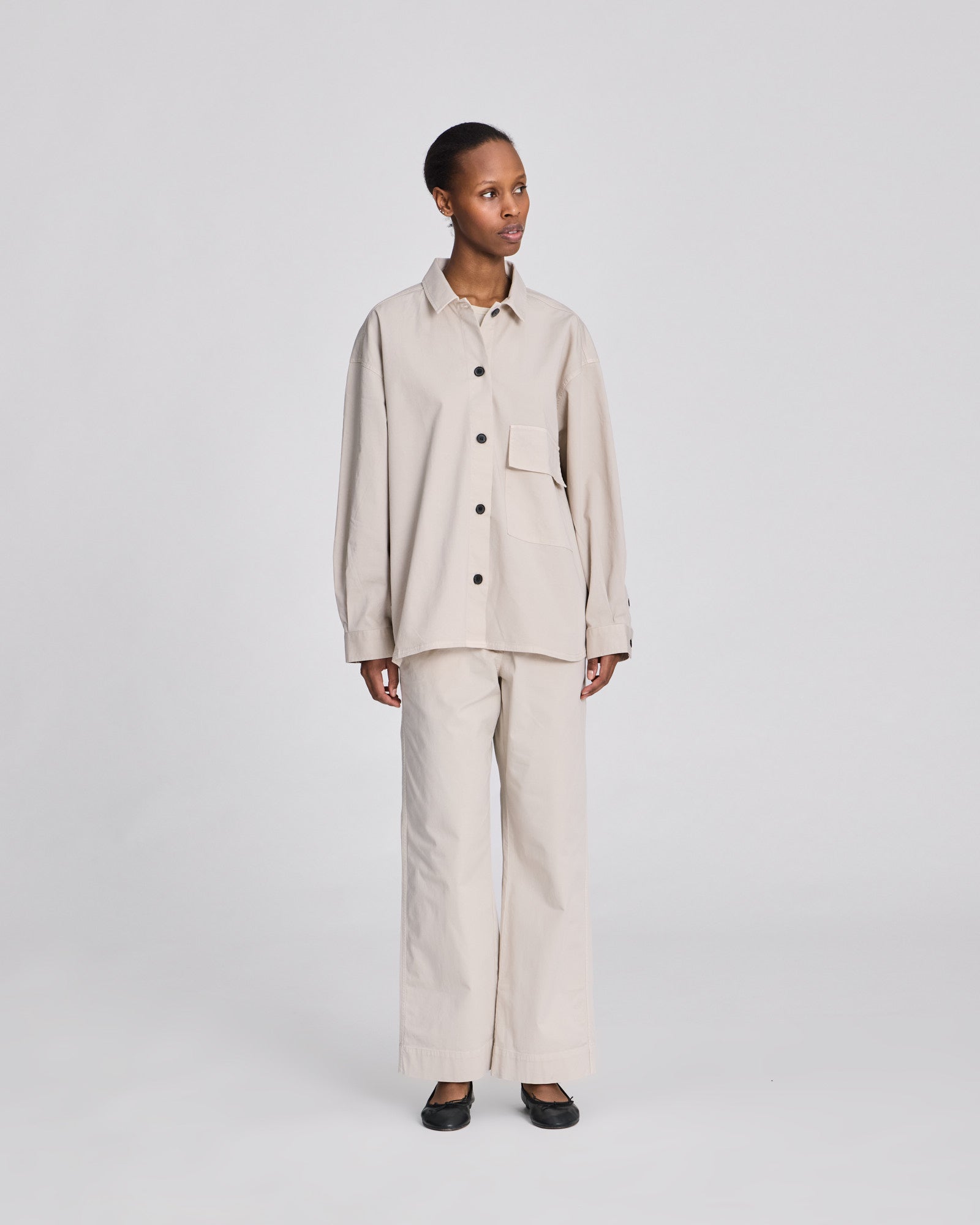 GAI+LISVA Pauline Stretched Twill Shirt Shirts & Blouses 139 Ancient Grey