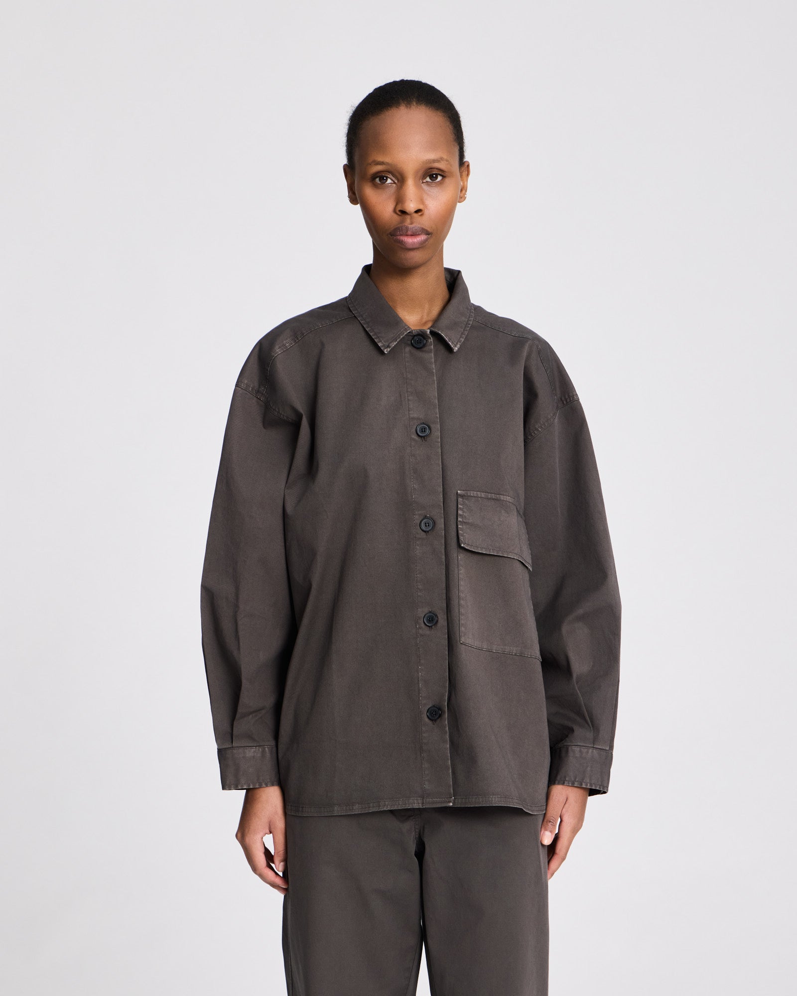 GAI+LISVA Pauline Stretched Twill Shirt Shirts & Blouses 750 Black Ink