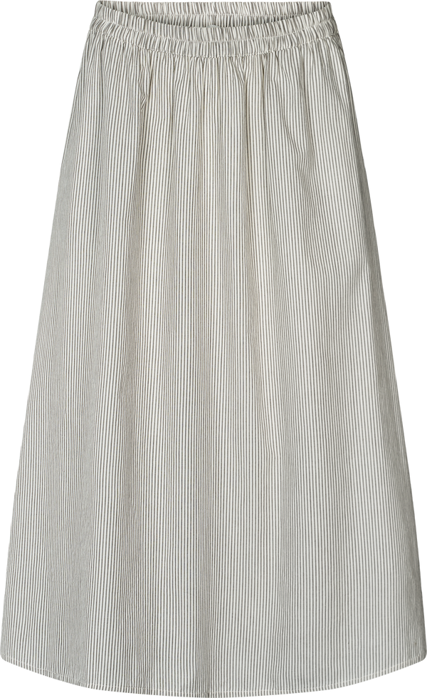 GAI+LISVA Petra Skirt Poplin Dresses & Skirts 126 Mulch White Stripe