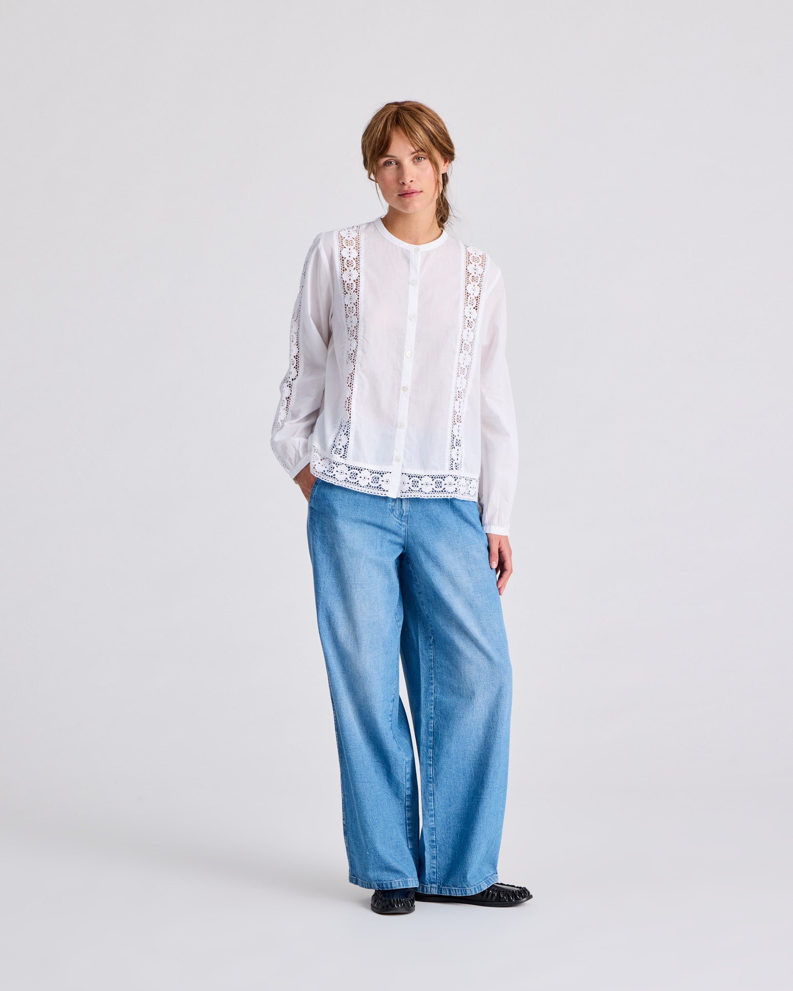 GAI+LISVA Rosa L/S Cotton Voile Shirt Shirts & Blouses 100 White