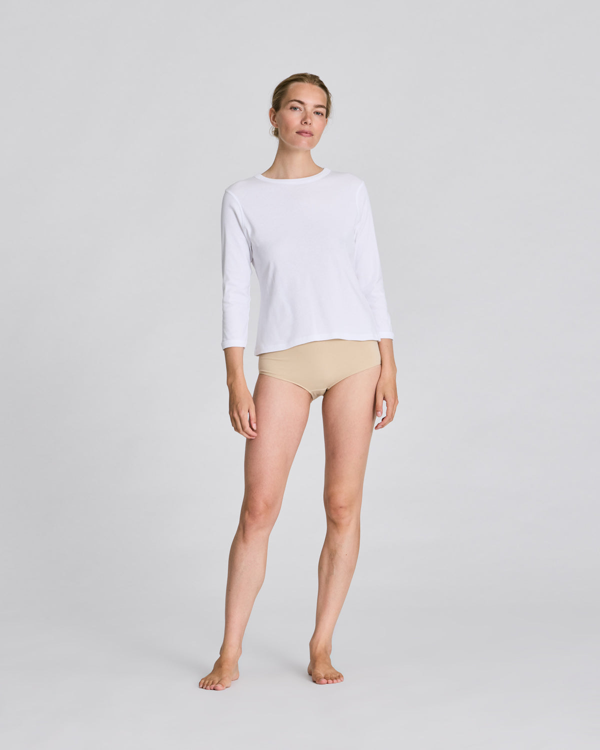 GAI+LISVA Sascha 3/4 Sleeve Cotton Top Tops & T-shirts 100 White