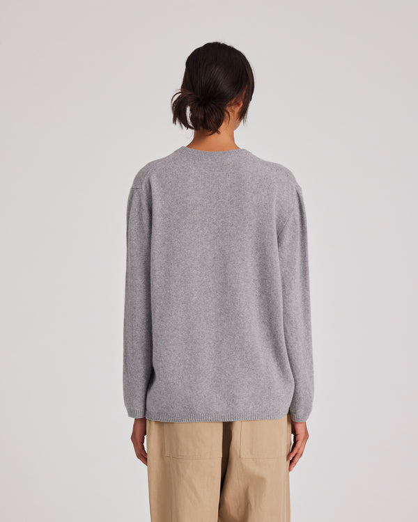 GAI+LISVA Sigrid L/S Cashmere Blouse Knit 602 Grey Melange