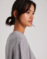 GAI+LISVA Sigrid L/S Cashmere Blouse Knit 602 Grey Melange