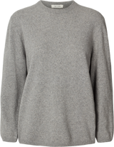 GAI+LISVA Sigrid L/S Cashmere Blouse Knit 602 Grey Melange