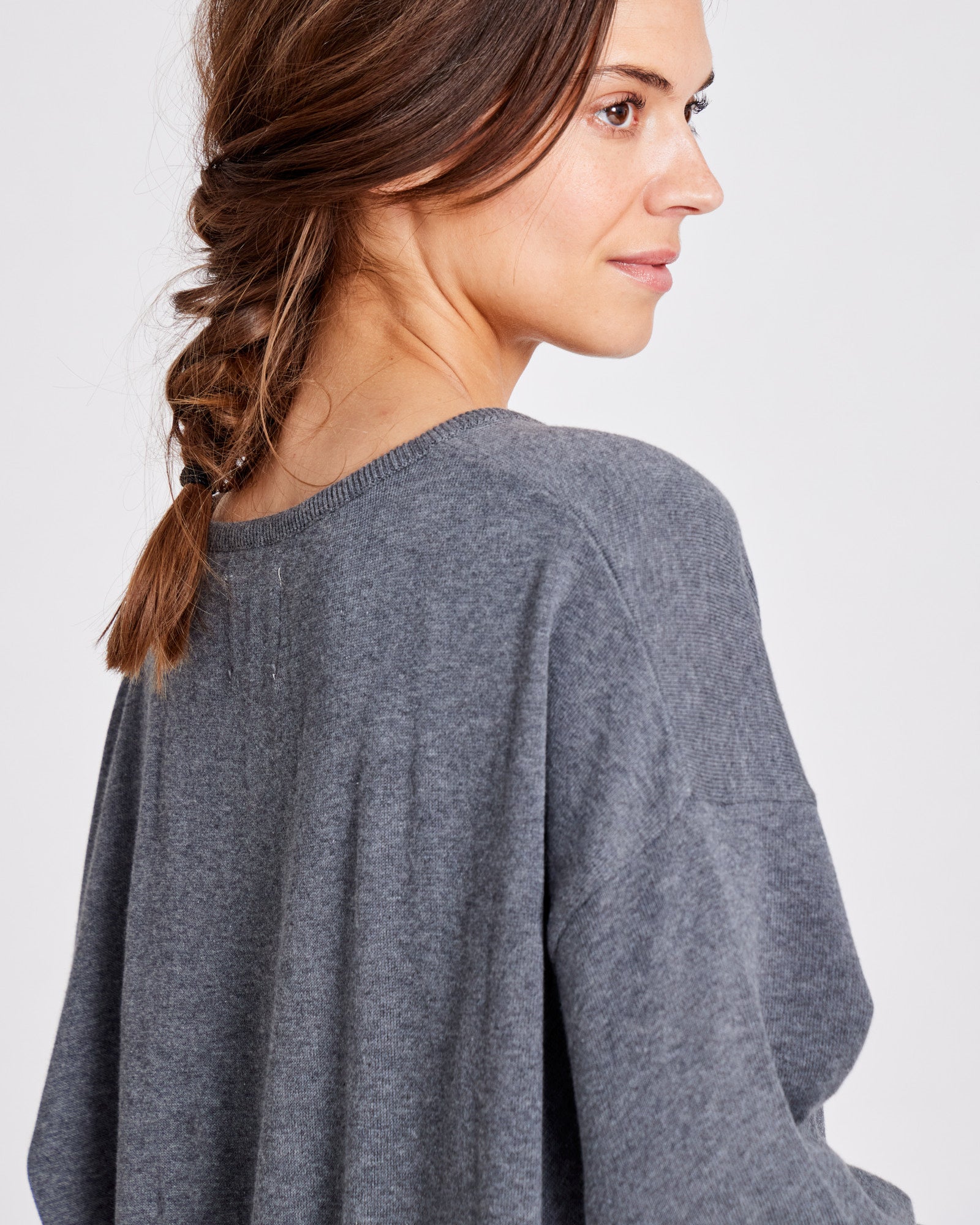 GAI+LISVA Sisse Cotton Knit Dress GOTS Cotton l Knitwear 631 Grafitti Grey Melangé