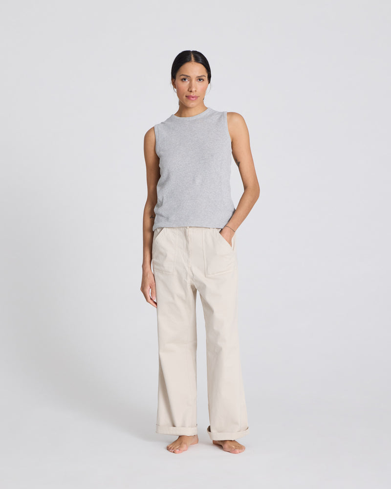 GAI+LISVA Sofie Knit Tank GOTS 243975 Knit 601 Light Grey Melange