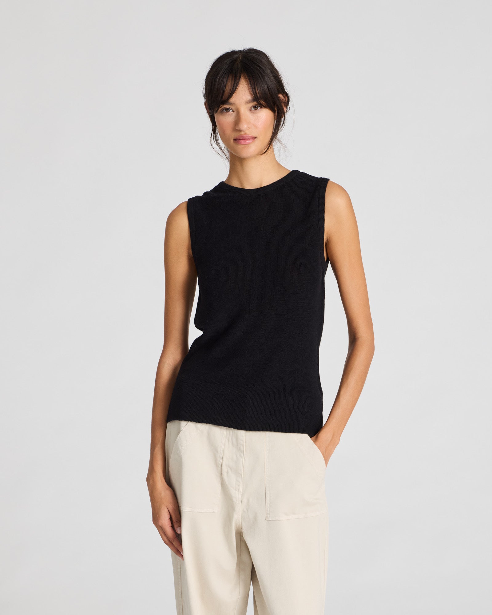 GAI+LISVA Sofie Knit Tank GOTS 243975 Knitwear 650 Black