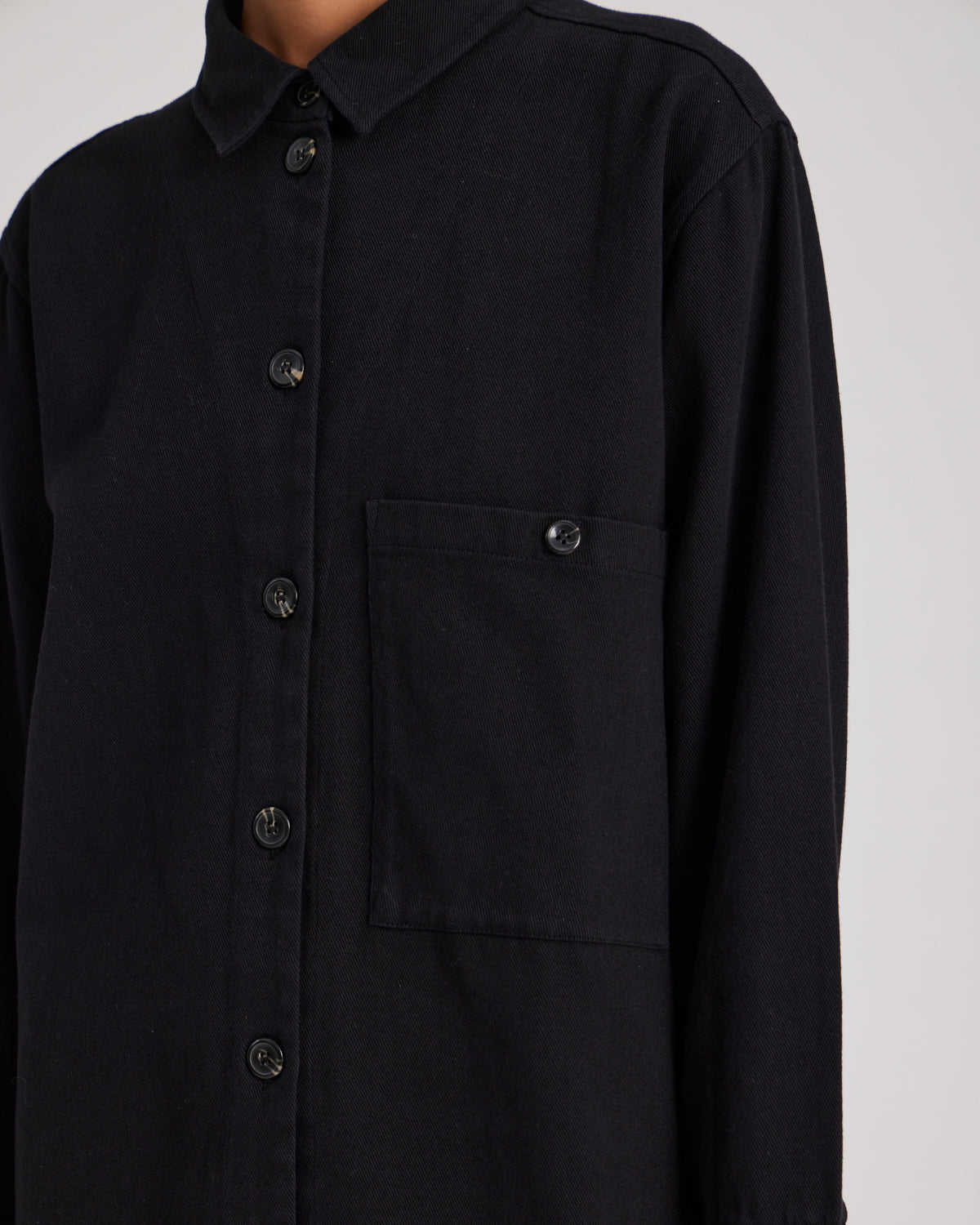 GAI+LISVA Sussie Hemd aus Twill GOTS 243975 - Schwarz Shirt 650 Black