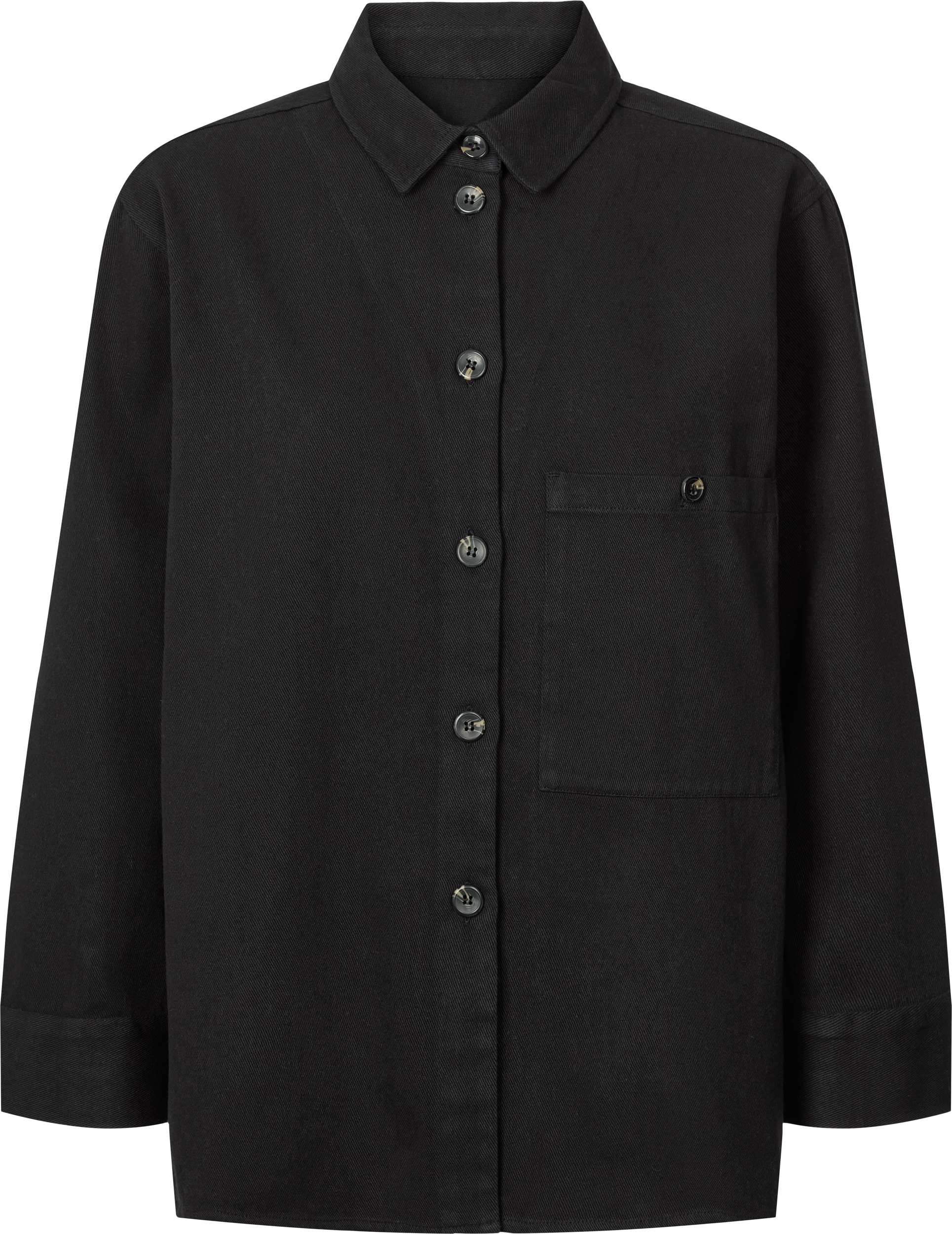 GAI+LISVA Sussie Hemd aus Twill GOTS 243975 - Schwarz Shirt 650 Black