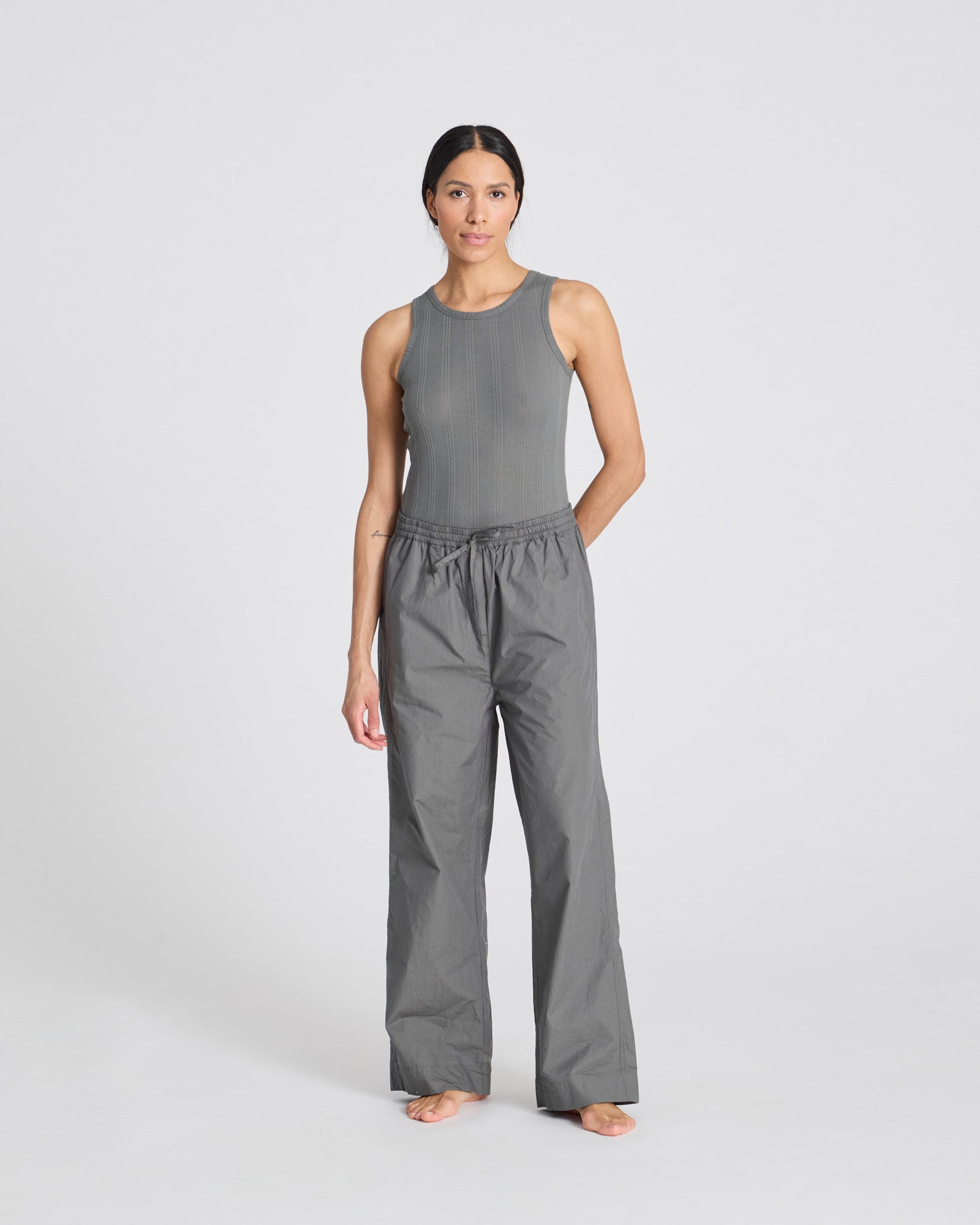 GAI+LISVA Thilde Pant Poplin GOTS 243975 Pants & Shorts 193 Metal Grey