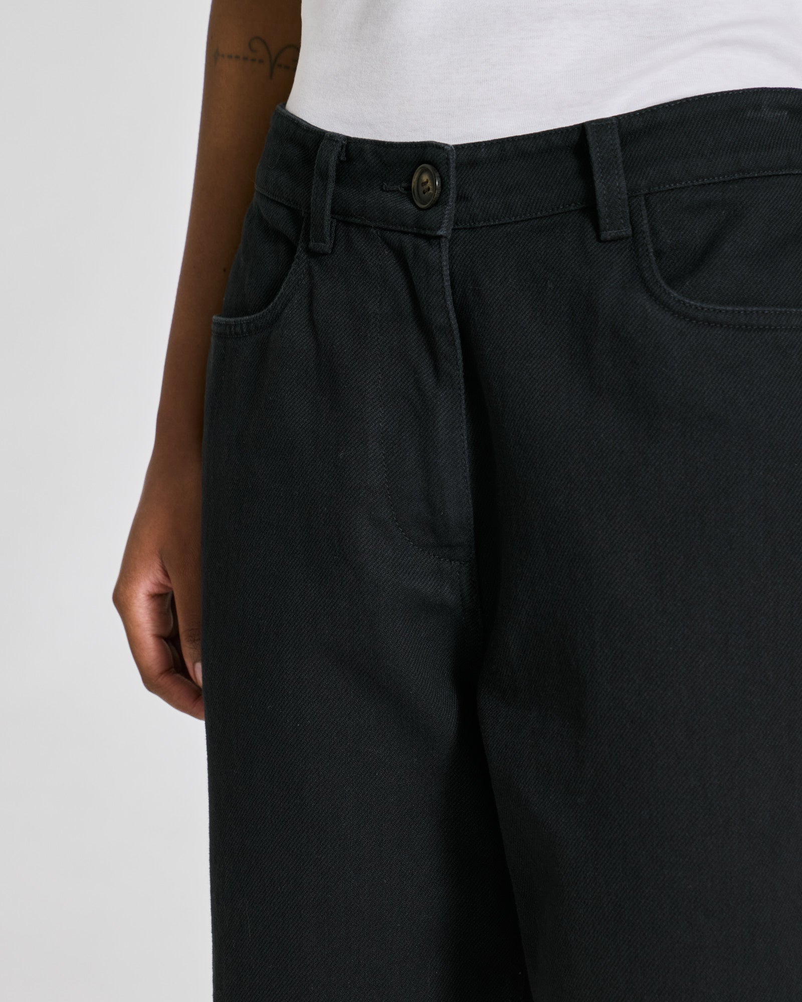 GAI+LISVA Thora Twill Pants Trousers & Shorts 652 Stretch Limo Black