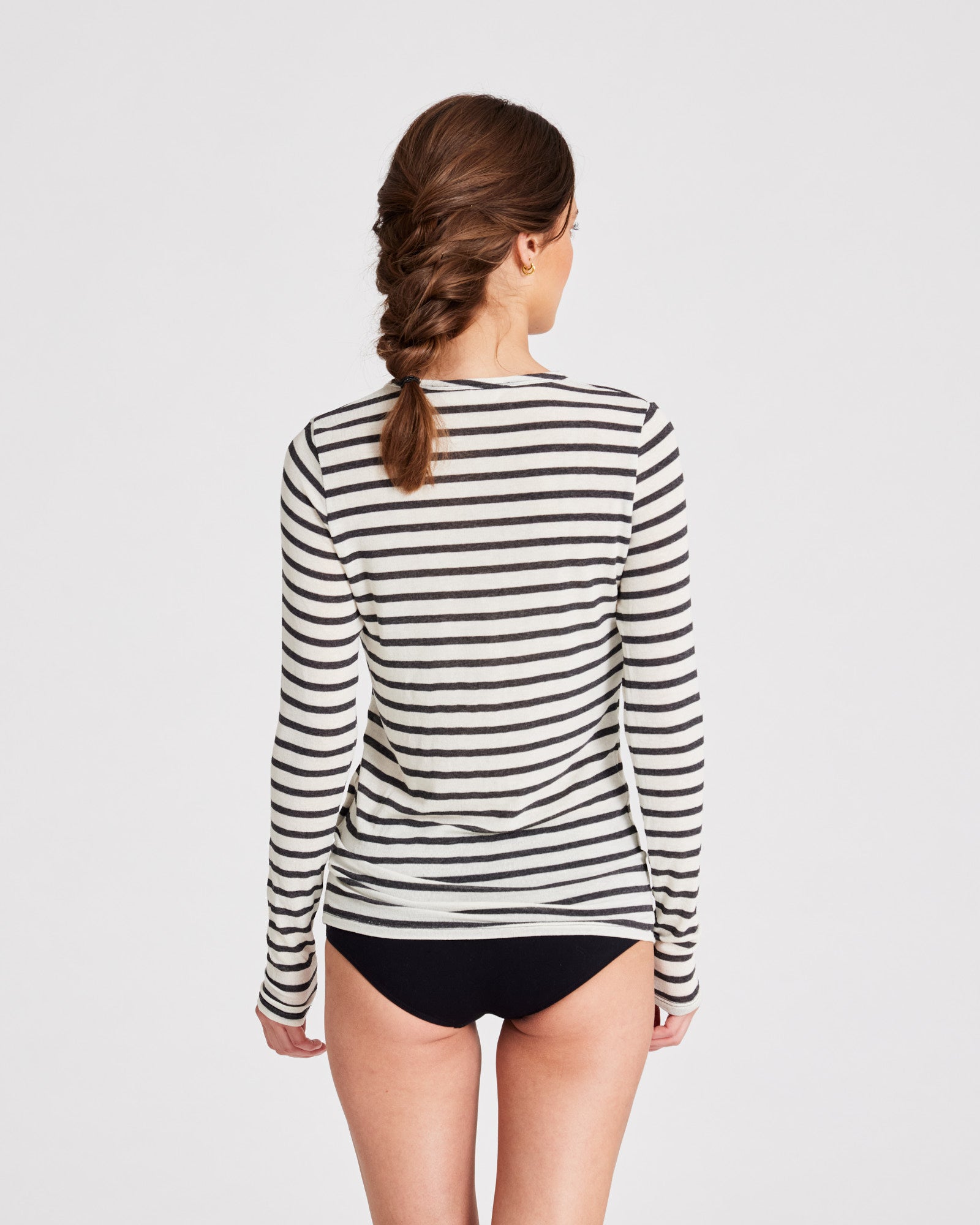 GAI+LISVA Thyra Sailor Wool Top Top 964 Ecru / Grafite Sailor Stripe