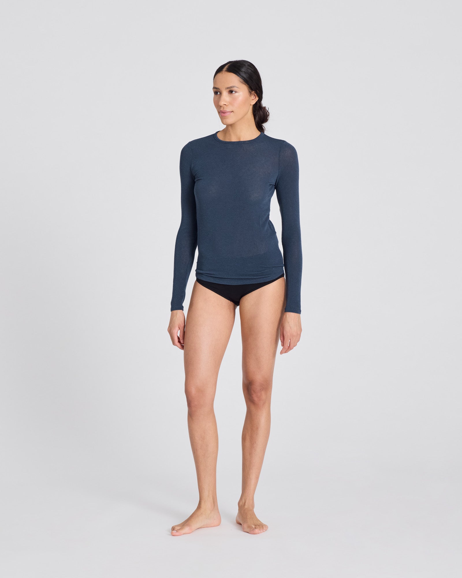 GAI+LISVA Thyra Wool Top Tops & T-shirts 472 Denim Blue