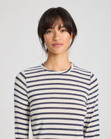 GAI+LISVA Thyra Wool Top Top 197 Reverse Denim Stripe