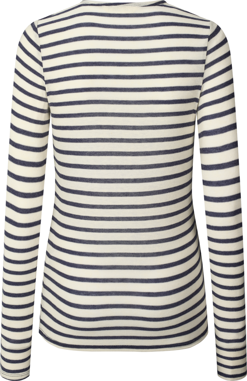 GAI+LISVA Thyra Wool Top Top 197 Reverse Denim Stripe