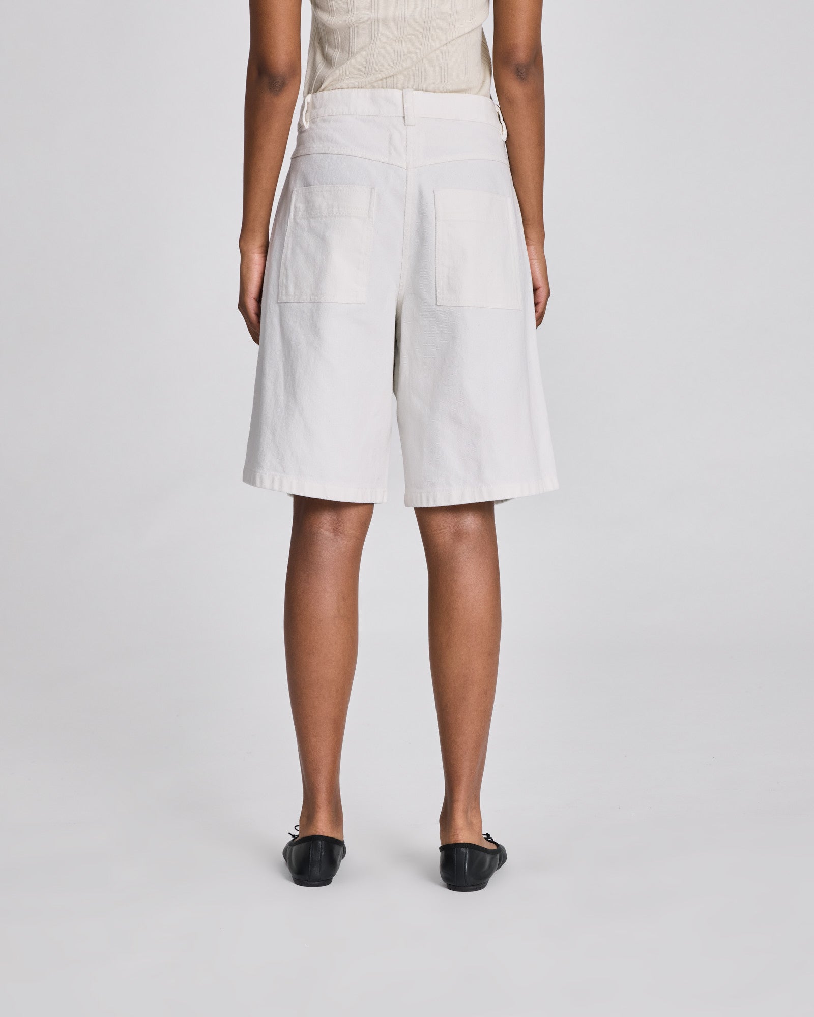 GAI+LISVA Tina Twill Shorts GOTS Trousers & Shorts 124 Whisper White