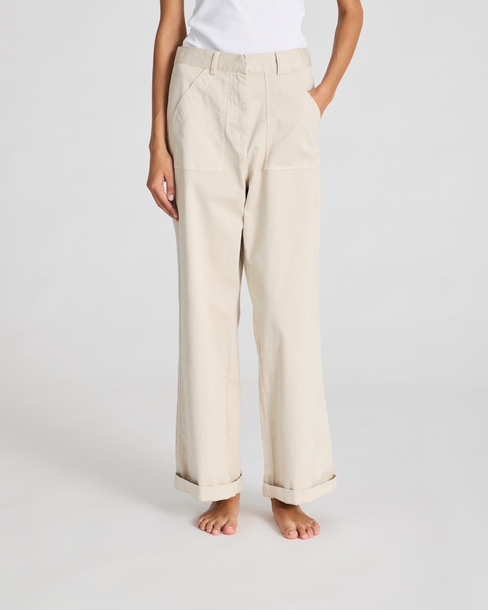 GAI+LISVA Tinne Cotton Twill Pant Pants & Shorts 139 Ancient Grey