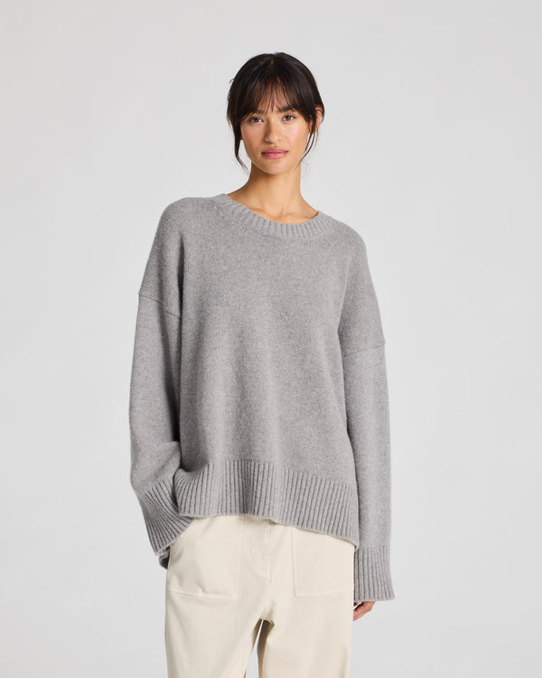 GAI+LISVA Vigga Lambswool Jumper Knit 602 Grey Melange