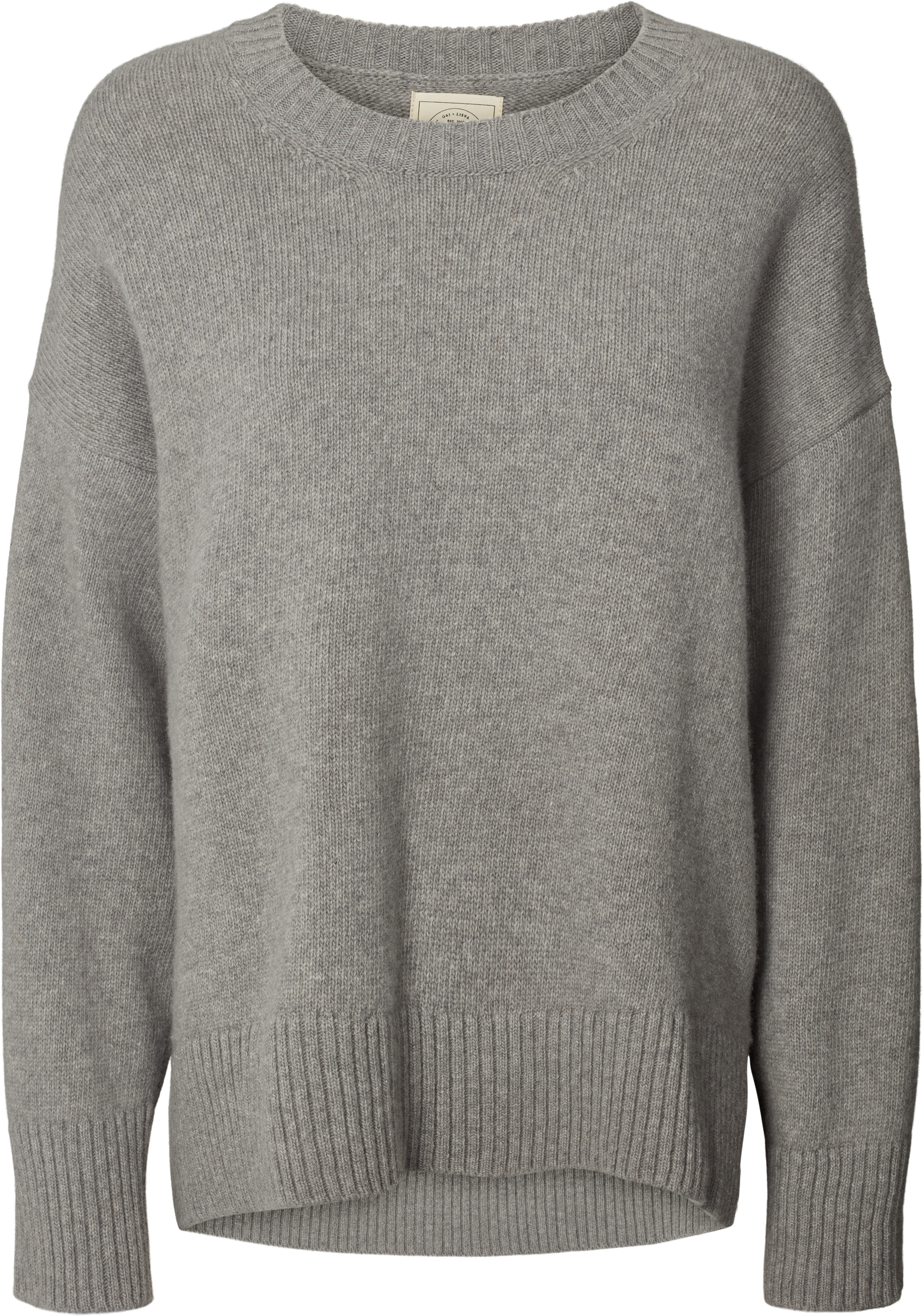 GAI+LISVA Vigga Lambswool Jumper Knit 602 Grey Melange