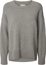 GAI+LISVA Vigga Lambswool Jumper Knit 602 Grey Melange