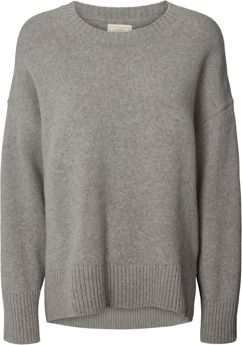 GAI+LISVA Vigga Lambswool Jumper Knit 602 Grey Melange