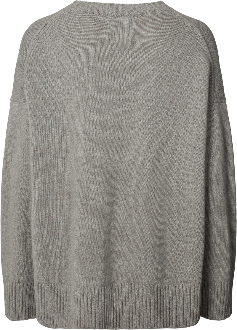 GAI+LISVA Vigga Lambswool Jumper Knit 602 Grey Melange