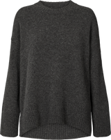 GAI+LISVA Vigga Lambswool Jumper Knit 605 Dark Grey