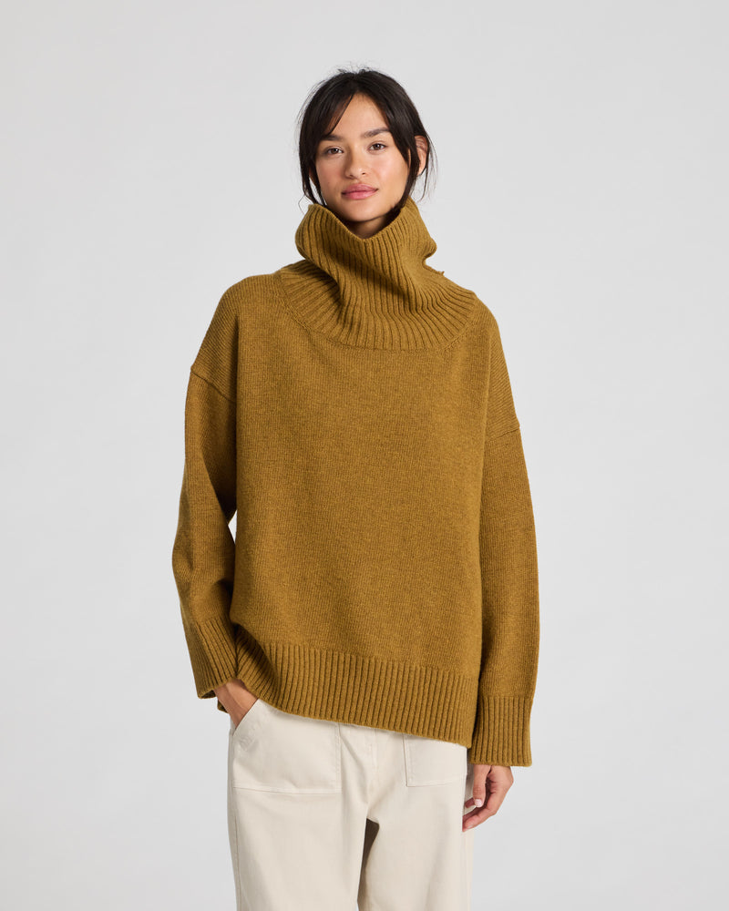 GAI+LISVA Vita Lambswool Jumper Knit 513 Dried Tobacco