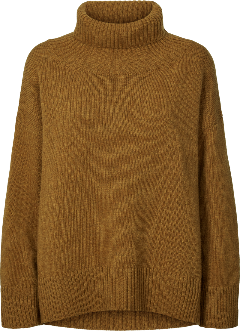 GAI+LISVA Vita Lambswool Jumper Knit 513 Dried Tobacco