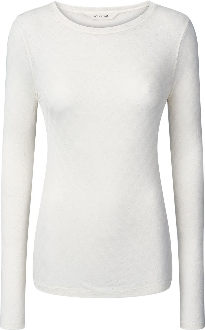 GAI+LISVA Fermi Silk Top Top 100 White