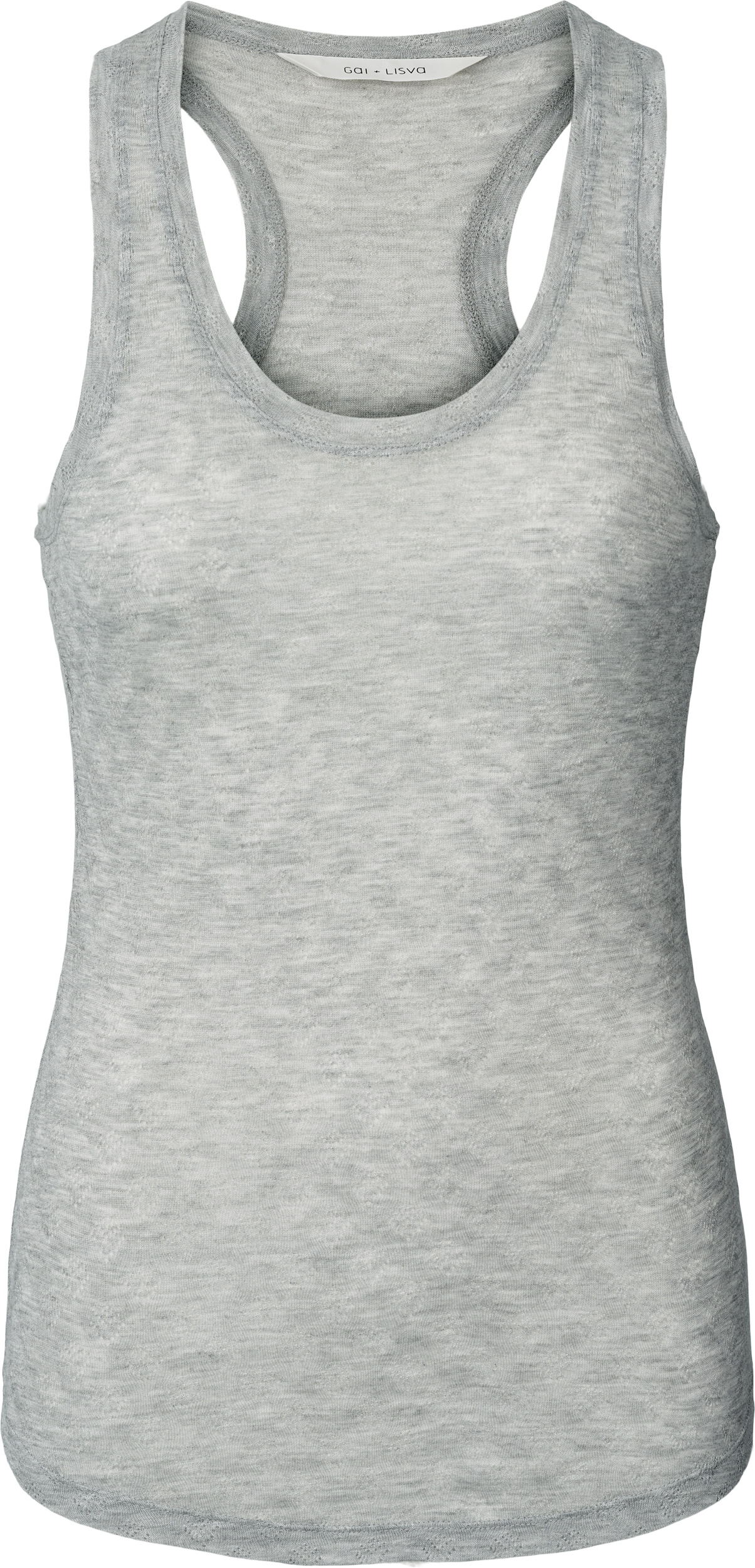 GAI+LISVA Nellie Silk Top Top 601 Light Grey Melange